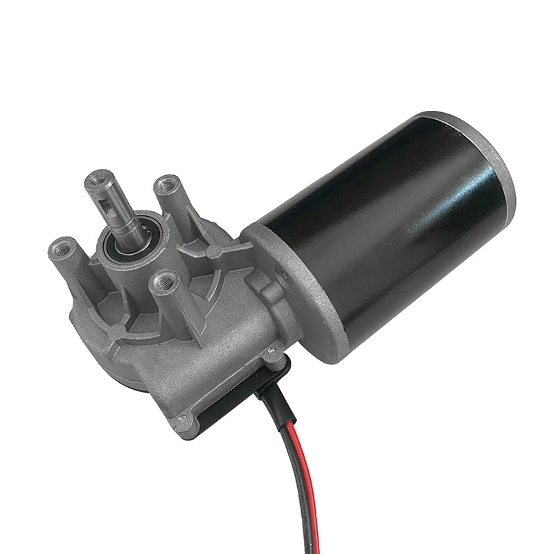 Double Ball Bearing 63mm 12V 24V 36V 48V Forward And Reverse 60kg.cm Electrical 80W 60W Worm Gear Brushed Worm Gear DC Motor
