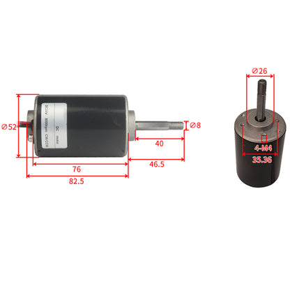 52mm 12 Volt 8000rpm 24V 4000rpm High Speed Dril Brushed DC Motor