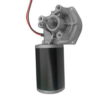 Double Ball Bearing 63mm 12V 24V 36V 48V Forward And Reverse 60kg.cm Electrical 80W 60W Worm Gear Brushed Worm Gear DC Motor