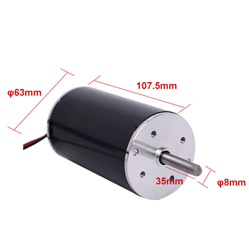 50W 63mm 12V 24V 2000rpm 4000rpm 5000rpm 6000rpm High Speed Electrical Brushed Small DC Motor
