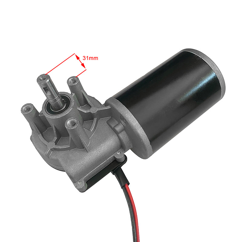 Double Ball Bearing 63mm 12V 24V 36V 48V Forward And Reverse 60kg.cm Electrical 80W 60W Worm Gear Brushed Worm Gear DC Motor